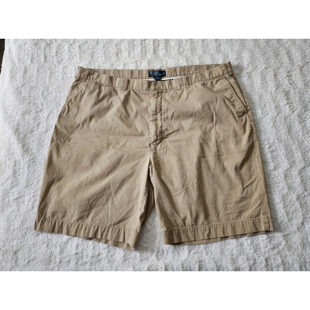 Polo Ralph Lauren Big Prospect Shorts Tank Khaki Mems 48B Cotton‎ Missing Button